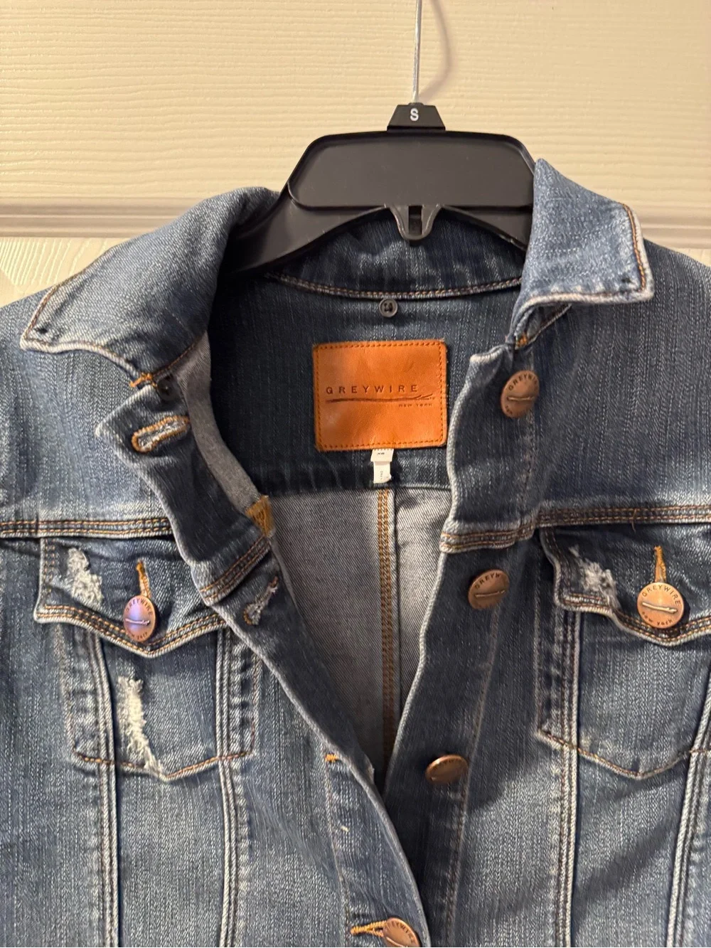 Greywire Classic Dark Blue Denim Jacket with Button-Front